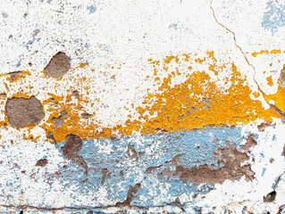 Abstract grunge background. Weathered scratched cement wall. Old concrete wall with peeling paint.