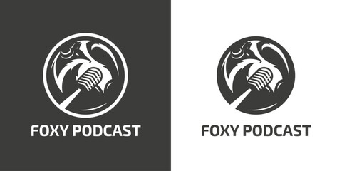 Foxy podcast logo template