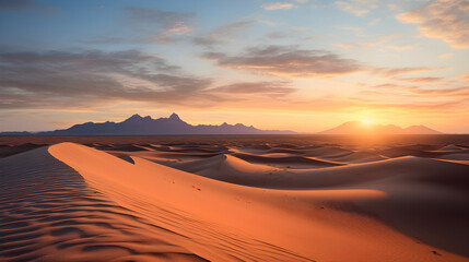 Fototapeta na wymiar Sunset Over Desert Mountains
