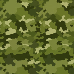 Fototapeta premium Green Military Camo Seamless