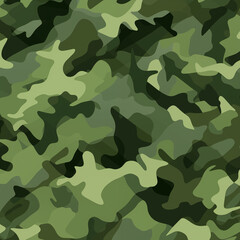 Fototapeta premium Green Military Camo Seamless