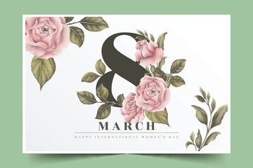 beautiful floral women s day background design vector illustration