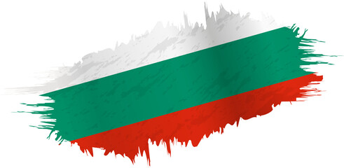 Brushstroke flag of Bulgaria - obrazy, fototapety, plakaty