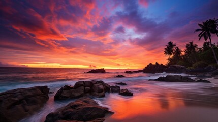 
A truly unique sunset at the exclusive Secret Beach. I utilized a polarizer to intensify the colors in the sky, resulting in a remarkable and iconic scene.