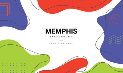 modern memphis background with minimal memphis style shapes design vector illustration