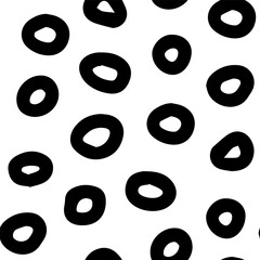 Doodle abstract circles seamless pattern. Vector polka point background. Abstract irregular spot texture. Sketch print for apparel, fabric textile design