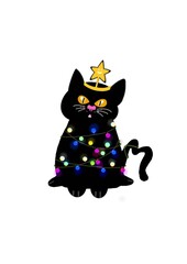 Christmas Tree Cat