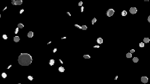 Falling coins with low poly graphics