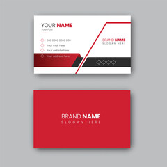 Modern minimalist creative business card design template.