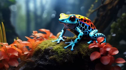 Deurstickers A colorful rainforest poison dart frog © Johannes