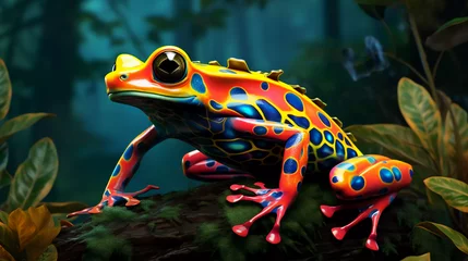 Foto op Canvas A colorful rainforest poison dart frog © Johannes