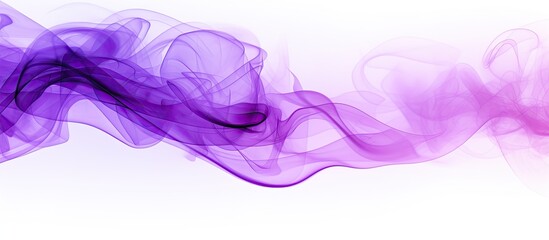 Abstract purple smoke on a white backdrop
