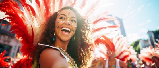 Obraz na płótnie Canvas Bright energy of samba carnival