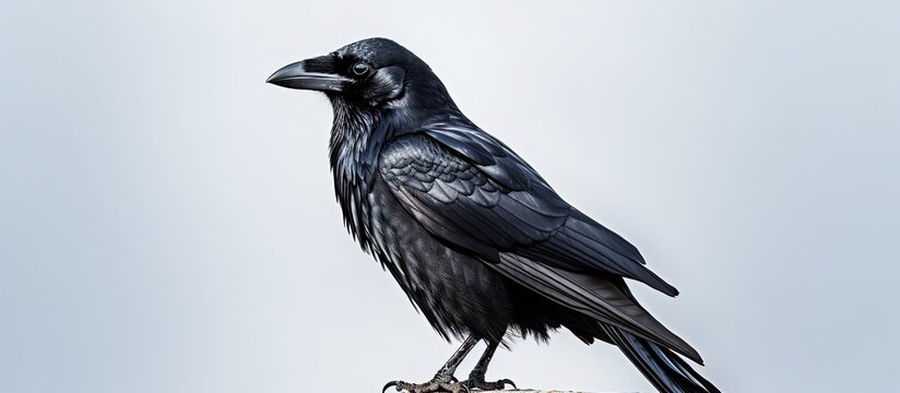 Dark feathers of a crow in the wild