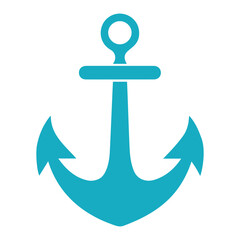 Blue ship anchor,ship symbol vector illustration,anchor vector,eps,editable,print ready