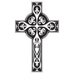 vector cross drawing,christian symbols,suitable for tattoo,print ready,editable,clip art,