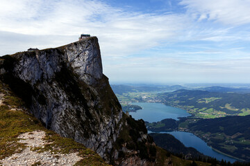 Beautiful view of the Schafberg and Lake Modensee 
