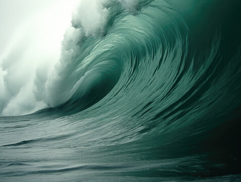 Wave tunnel breaking in the ocean