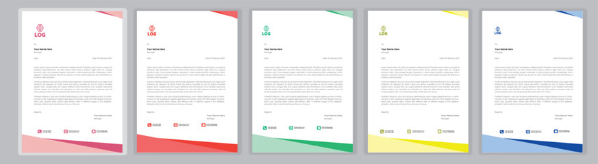 New Corporate And Creative Professional Business Elegant,Modern letterhead template design in minimalist style a4