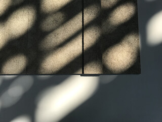 warm light and shadow on the wall of GYM