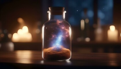 Obraz na płótnie Canvas The Universe in a Bottle