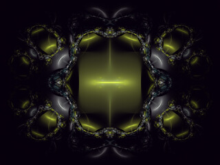Fractal glowing pattern. Created in the program Apophysis 7x.