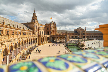 Obraz premium Weitwinkel Alcázar-Palast Sevilla