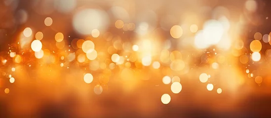 Fotobehang Blurred spots of gentle light on a background with bokeh © Vusal