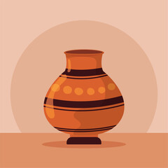 Isolated empty artisan vase icon Vector