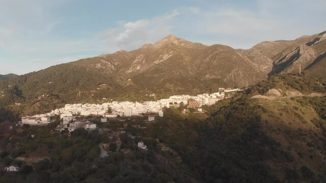 Ojen hills and mountains with drone
