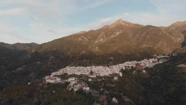 Ojen hills and mountains with drone