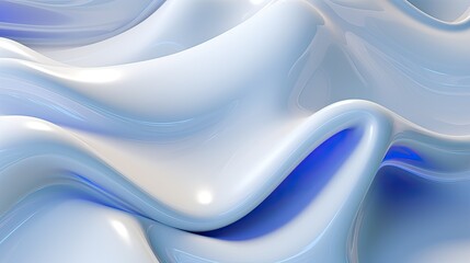 Wavy abstract background. Brightly colored polymer surface with a wavy shape. A dynamic plastic form.