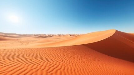 Fototapeta na wymiar Scenic desert landscape in Egypt's Sahara Desert, featuring undulating sand dunes that create a mesmerizing sight.