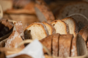 sliced bread in a basket