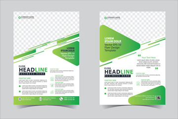 Fototapeta na wymiar Brochure template layout design. Corporate business annual report, catalog, magazine, flyer mockup. Creative modern bright concept Green color 