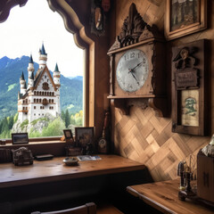  A Bavarian mountain retreat a cuckoo clock on
