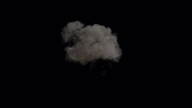 Massive explosion with smoke and fire at 4k resolution with an alpha channel for transparent background, slow motion and regular speed included. Perfect for a military or destruction or disaster scene