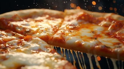 close up of a pizza