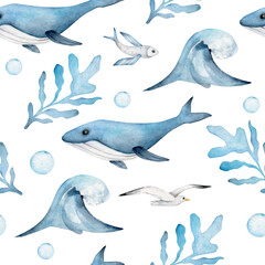 pattern with whale