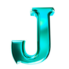 Turquoise symbol with bevel. letter j