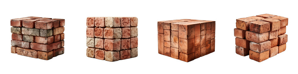 Bricks  Hyperrealistic Highly Detailed Isolated On Transparent Background Png File