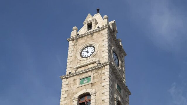 The Sultan Abdul Hamid Clock Tower, an important landmark of Tripoli, a city in northern Lebanon
