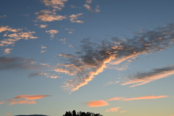 sunset sky and clouds