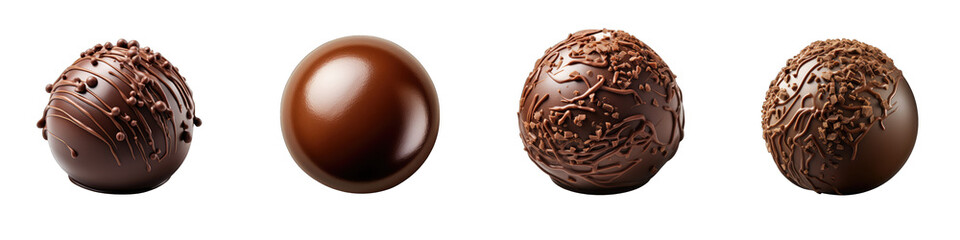 Chocolate ball  Hyperrealistic Highly Detailed Isolated On Transparent Background Png File