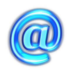 Blue symbol glowing around the edges