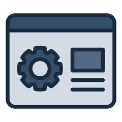 Fototapeta premium Setting colorful filled line icon