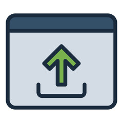 Upload colorful filled line icon