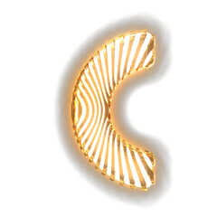 White symbol with ultra thin luminous vertical straps