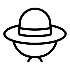 Hat black outline icon
