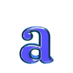 Blue symbol in a blue frame. letter a